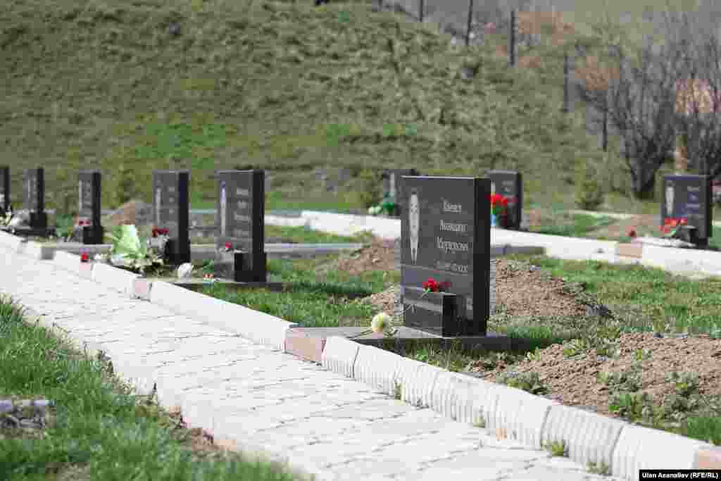 2010-жылы 7-апрелде аянтта кайтыш болгондордун 28инин сөөгү “Ата-Бейитке” коюлган. Анда бийликти жаңыдан колго алган Убактылуу өкмөттүн мүчөлөрү таза жана акыйкат иштөөгө ант беришкен болчу.