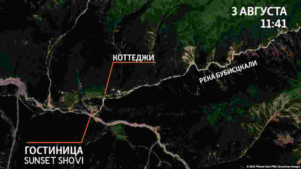 Эта спутниковая фотография сделана 3 августа в 11:41 по тбилисскому времени – за 3.5 часа до трагедии.