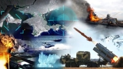 Фотоколаж: уражені кораблі Чорноморського флоту РФ та український ракетний комплекс «Нептун»