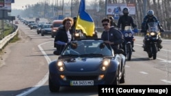 Katerina Butko (lijevo) na protestu Automajdan u martu 2014.