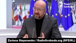 Belgium - EU Council President Charles Michel is interviewed by RFE/RL, Brussels, December 12, 2023.