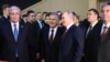Казакстандын президенти Касым-Жомарт Токаев, Өзбекстандын лидери Шавкат Мирзиёев, Орусиянын президенти Владимир Путин, Кыргызстандын мамлекет башчысы Садыр Жапаров, Тажикстандын президенти Эмомали Рахмон Казанда, 22-февраль, 2024-жыл.
