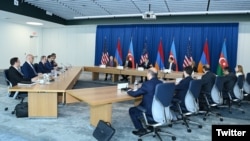 ԱՄՆ - Հայաստանի և Ադրբեջանի արտգործնախարարների բանակցությունները՝ ԱՄՆ պետքարտուղարի միջնորդությամբ, Վաշինգտոնի Արլինգթոն արվարձան, 27-ը հունիսի, 2023թ.