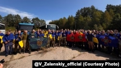 Украинские военнослужащие после обмена пленными, 24 августа 2024 года (фото из telegram-канала Владимира Зеленского)