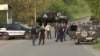Armenia - Police block a road to Kirants village, May 2, 2024.