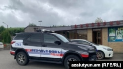Ոստիկանության մեքենան Կիրանցի մոտ, 19-ը մայիսի, 2024թ.