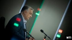 Orbán Viktor miniszterelnök interjút ad a Kossuth Rádió óbudai stúdiójában 2024. május 17-én