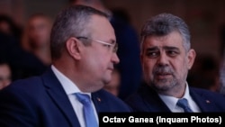 Liderii de guvernare: Nicolae Ciucă - fost premier și președinte al PNL, și Marcel Ciolacu - actual premier și președinte al PSD.