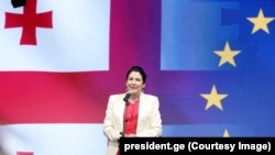 Վրաստանի նախագահ Սալոմե Զուրաբիշվիլին նշում է Եվրոպայի օրը, Թբիլիսի, 9 մայիսի, 2023թ.