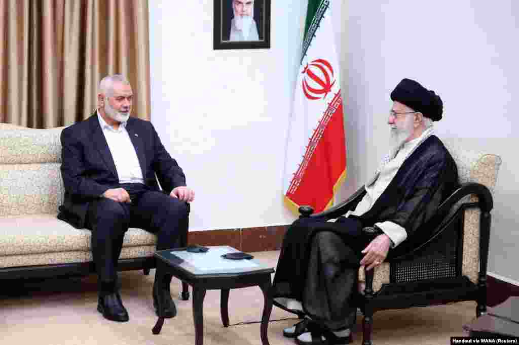 هنیه روز نهم مرداد با علی خامنه‌ای، رهبر جمهوری اسلامی، نیز در تهران دیدار کرده بود.