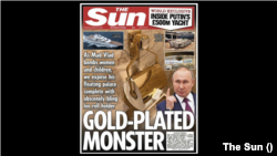 The Sun газетінің бірінші беті.