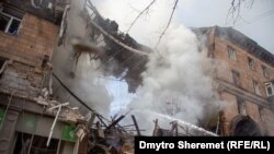 Запорожье шаарындагы Орусиянын ракеталык соккусунан жабыркаган көп кабаттуу үй. 6-октябрь, 2022-жыл.