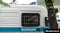 Алматы полициясының арнайы көлігі.