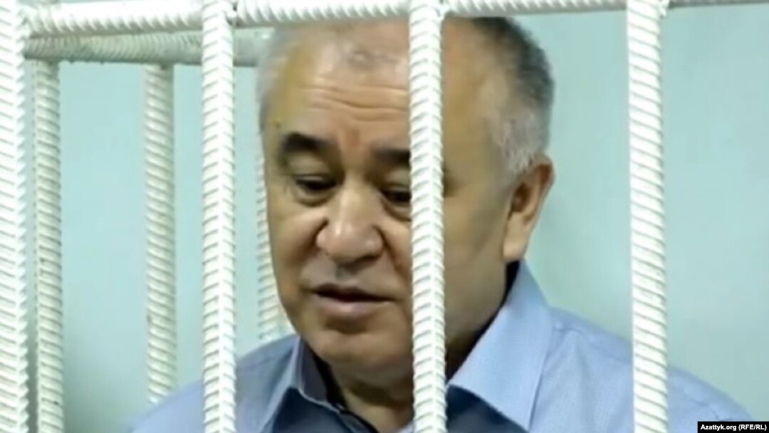 Omurbek Tekebaev appears in court in June.
