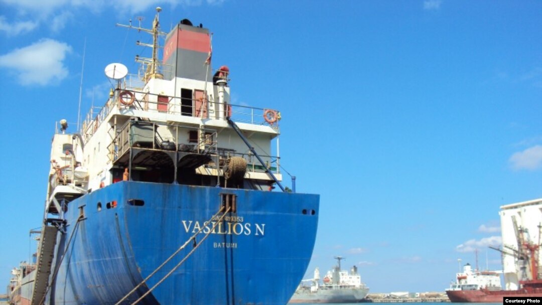 The Georgian-flagged cargo vessel "Vasilios N" was detained by Libyan authorities in March 2010.