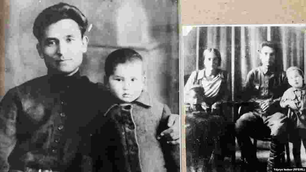 Чыңгыз Айтматов атасы Төрөкул Айтматов жана апасы Нагима Айтматова менен.