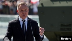 Poljski predsednik Andžej Duda, Varšava 15. avgust 2023.