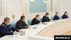 Карим Масимов (в центре) на заседании Совета безопасности Казахстана. Январь 2022 года
