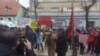 Protest profesora/ica i saradnika/ca Fakulteta za crnogorski jezik i književnost (FCJK) na Cetinju, 8. mart 2021.