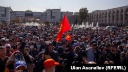 Бишкектеги митинг. 8-октябрь, 2020-жыл.
