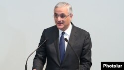 Armenia -- Deputy Prime Minister Mher Grigorian speaks at at the TUMO Center for Creative Technologies, Yerevan, January 21, 2020.