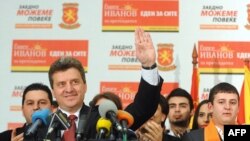 Predsednički kandidat Gjorge Ivanov nakon prvog izbornog kruga