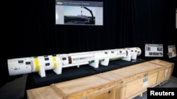 Ирандын Йеменден табылган "Сайяд-2" ракетасы көргөзүлгөн учур. Вашингтон, 29-ноябрь, 2018-жыл. 