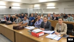 Архивска фотографија од едно од претходните рочишта од судењето за случајот Тортура, за апсењето на Љубе Бошкоски