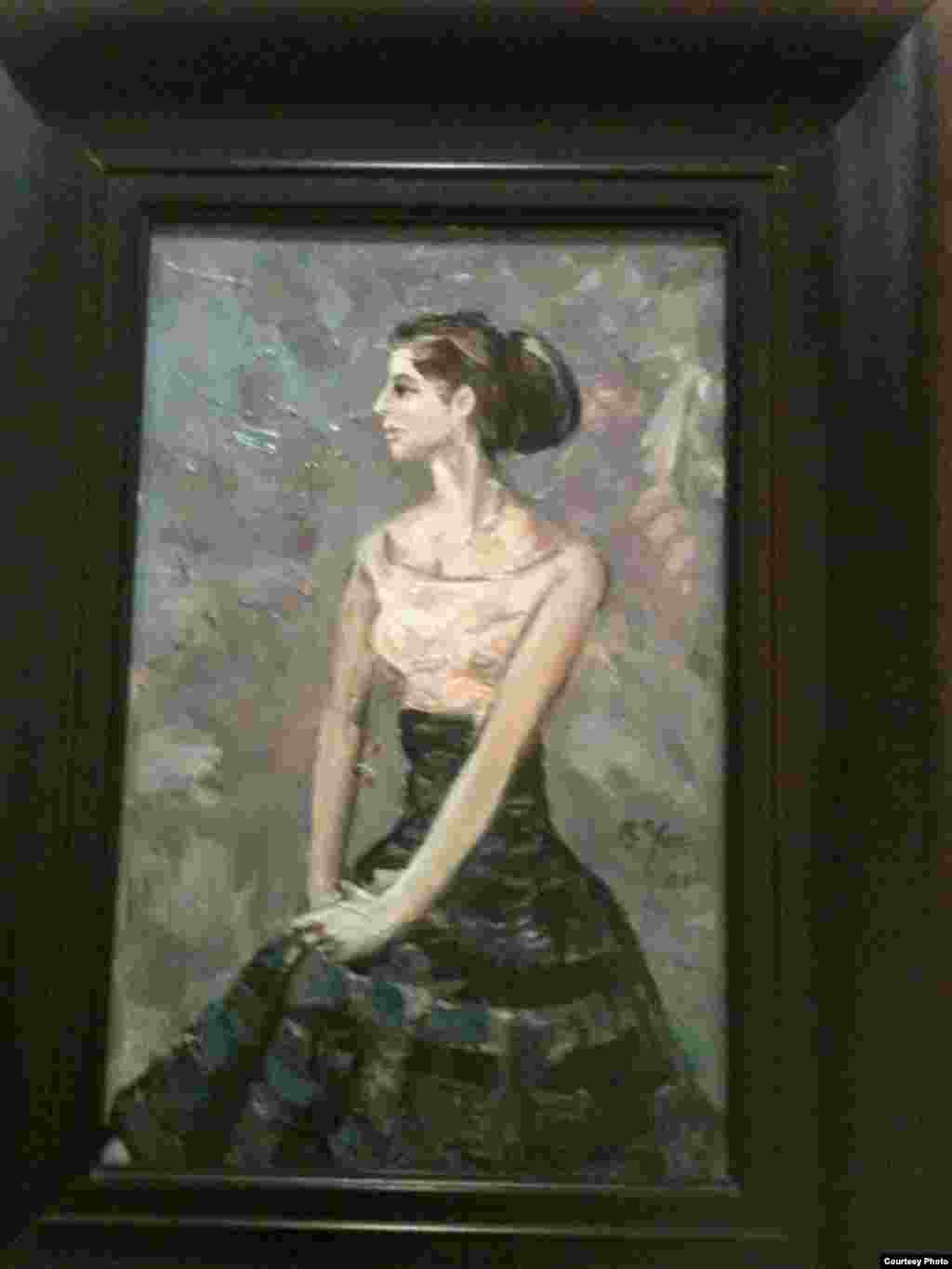 Виктор Уфимцев (1899-1964) 1960 жылы салған "Әйел портреті" картинасы. 