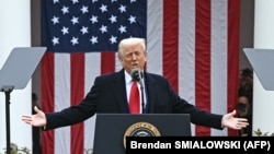 US President Donald Trump announces sweeping tariffs on April 2.