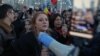 Diana Șoșoacă, în timpul unui miting anti-Covid, martie 2021