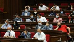 Armenia -- Deputies from the ruling My Step bloc at a parliament session in Yerevan, June 22, 2020.