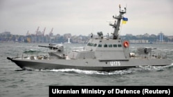 Қара теңіздегі Одесса портын қарауылдап жүрген Украина әскери кемесі (Көрнекі сурет).