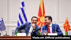 Алексис Ципрас и Зоран Заев во Скопје, архивска фотографија.