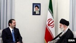 دیدار سعد حریری و آیت‌الله خامنه‌ای در تهران 