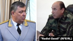 Мансуржон Умаров (солдо) жана Иззатулло Шарифзода (оңдо). 