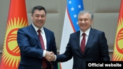Садыр Жапаров менен Шавкат Мирзиёев. 2-март, 2021-жыл 