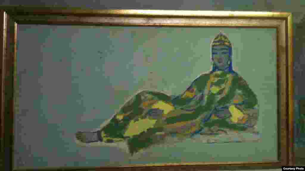 Шыңғыс Ахмаровтың (1912–1995) "Ұйғыр қызы" картинасы.