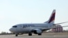 Armenia - An Air Armenia plane prepares for its inaugural commercial flight at Yerevan airport, 23Oct2013.