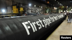 Nord Stream 2 жобасы аясында Балтық теңізінің түбіне салынатын құбыр.