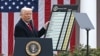 US President Donald Trump delivers remarks on reciprocal tariffs at an event in the Rose Garden at the White House on April 2.