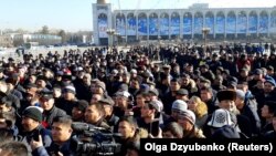 Митинг против нелегальной миграции в Бишкеке. 17 января 2019 года.