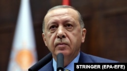 رجب طیب اردوغان می گوید، هدف از ایجاد منطقه امن «باید حفاظت» از ترکیه در برابر تروریست ها باشد. (عکس از آرشیو)