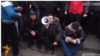 Сдячий пикет участников акции протеста перед зданием правительства, Ереван, 30 января 2015 г.