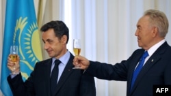 Наразбаев менен Саркози Астанадагы жолугушууда. 6-октябрь, 2009-жыл
