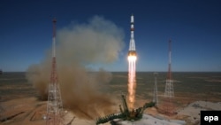 Запуск космического грузового корабля "Прогресс"