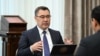 Садыр Жапаров "Кабар" агенттигине маек куруп жаткан учуру.