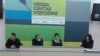 Sa konferencije za novinare, Biljana Stanković, Zoran Petakov, Smiljana Milinkov, Jelena Anđelovska
