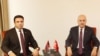 Switzerlan - Turkish parliament speaker Numan Kurtulmus meets his Armenian counterpart Alen Simonian in Geneva, October 14, 2024.