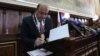 Armenia - Gyumri Mayor Samvel Balasanian is sworn in for a second term in office, 10Oct2016.